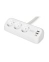 digitus Listwa zasilająca biurkowa, 3 gniazda Schuko, 2x USB-A (2x 12W), 1x USB-C (30W) z zaciskiem na blat, kabel 1,5m, biała - nr 11
