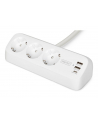 digitus Listwa zasilająca biurkowa, 3 gniazda Schuko, 2x USB-A (2x 12W), 1x USB-C (30W) z zaciskiem na blat, kabel 1,5m, biała - nr 13