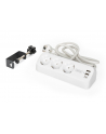 digitus Listwa zasilająca biurkowa, 3 gniazda Schuko, 2x USB-A (2x 12W), 1x USB-C (30W) z zaciskiem na blat, kabel 1,5m, biała - nr 15