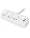 digitus Listwa zasilająca biurkowa, 3 gniazda Schuko, 2x USB-A (2x 12W), 1x USB-C (30W) z zaciskiem na blat, kabel 1,5m, biała - nr 1