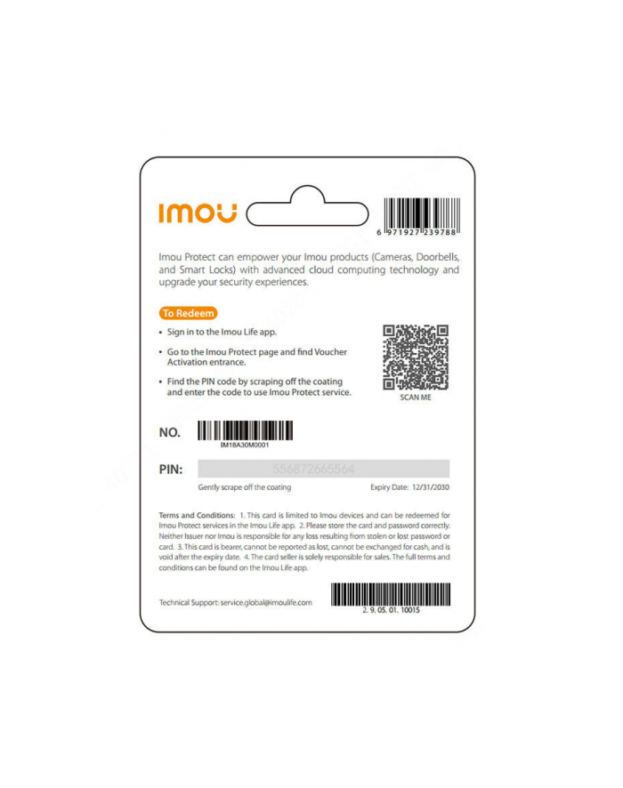 Karta chmura Imou Protect Plus główny