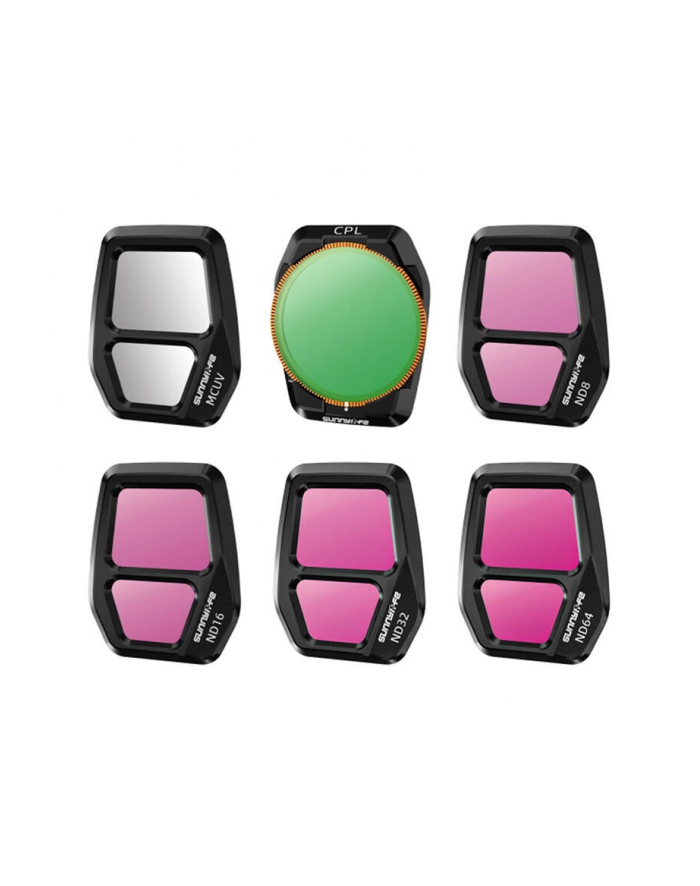 Sunnylife Zestaw Filtrów Mcuv Cpl Nd8 Nd16 Nd3, Nd64 Mix Do Dji Air 3s główny