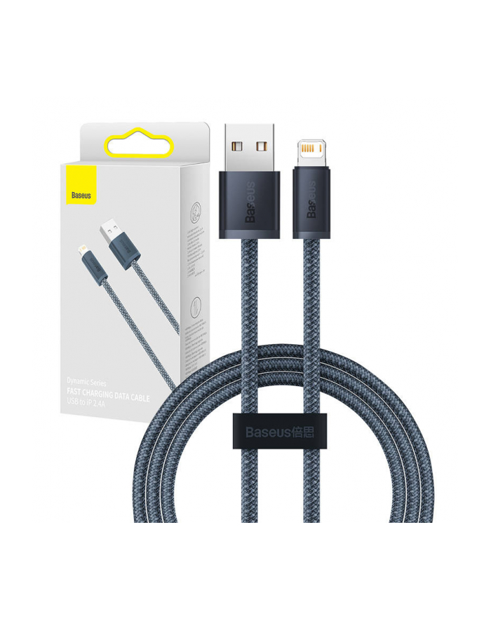 BASEUS KABEL USB   KABEL DO IPHONE USB - LIGHTNING 1M, 2,4A SZARY (CALD000416)  (CALD000416) główny