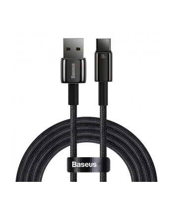 BASEUS  TUNGSTEN GOLD KABEL USB-A - USB-C 480MB/S 100W 1M CZARNY (CAWJ000001)  ()