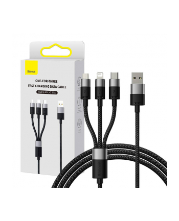 Baseus Quick Charge Usb To M+L+C Starspeed 3.5A 0.6 M czarny (P1031990011100)