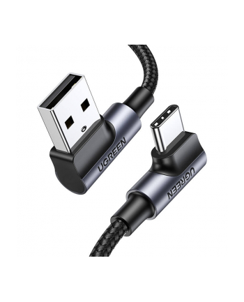 UGREEN KABEL USB   KĄTOWY KABEL PRZEWÓD USB - USB TYP C QUICK CHARGE 3.0 QC3.0 3 A 1 M SZARY (US176 20856)