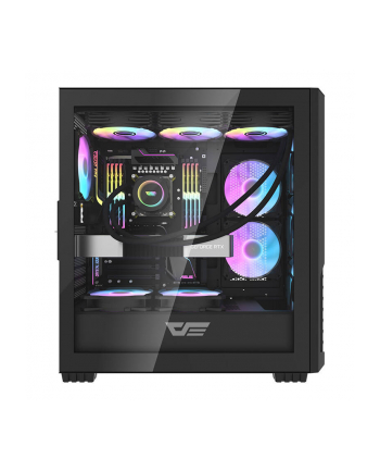 Darkflash Obudowa komputerowa DF2100 + 4 wentylatory argb (czarna) (61644) nr 2