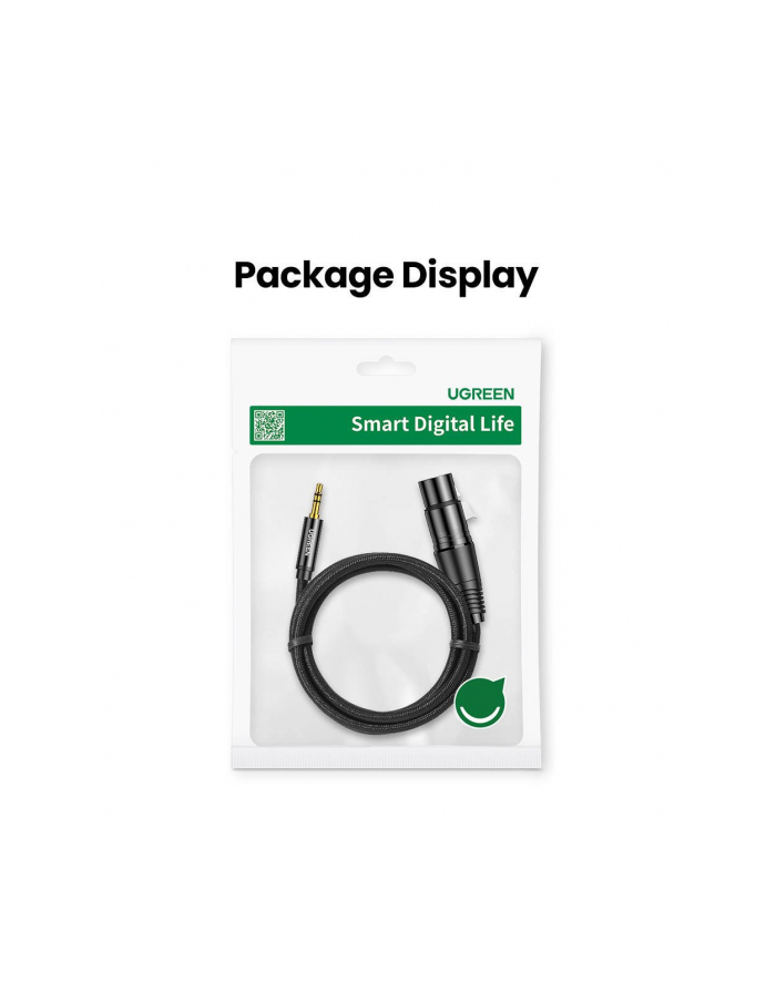 UGREEN AV182 Kabel XLR żeński do jack 3.5 męski - 2m (czarny) główny
