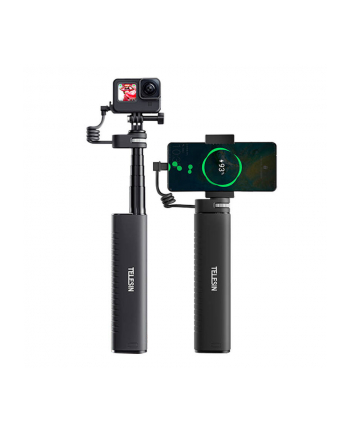 Telesin Selfie Stick Z Powerbankiem Usb C Dla Kamer Sportowych / Smartphone Te Css 001