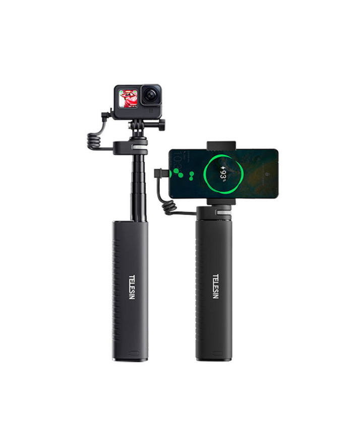 Telesin Selfie Stick Z Powerbankiem Usb C Dla Kamer Sportowych / Smartphone Te Css 001 główny