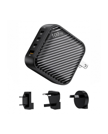 Invzi Ładowarka Sieciowa Ganhub 3X Usb C Usb 100W Eu/Uk/Au/Us