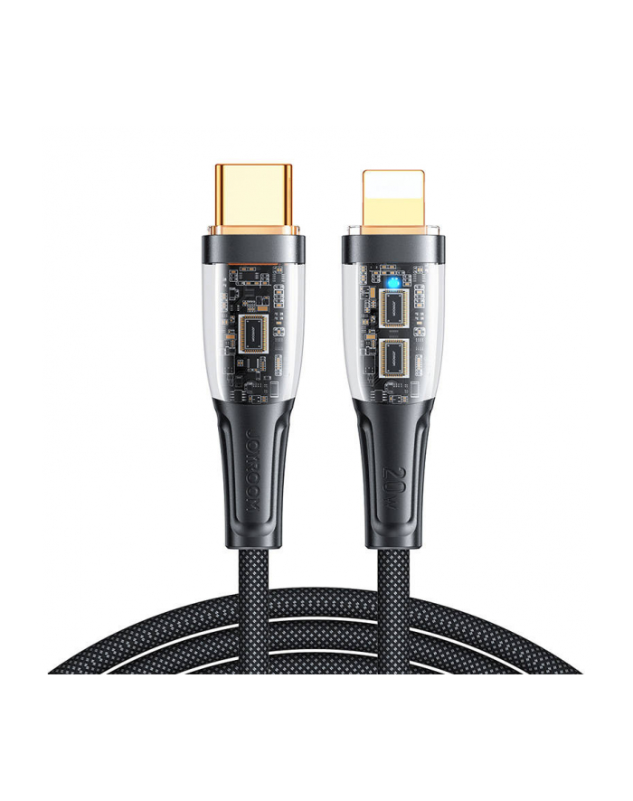 Kabel Usb Joyroom Szybko Ładujący Z Inteligentnym Wyłącznikiem Usb-C - Lightning 20W 1.2M Czarny (S-Cl020A3) główny