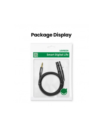 UGREEN AV182 Kabel XLR żeński do jack 3.5 męski - 2m (czarny) nr 1