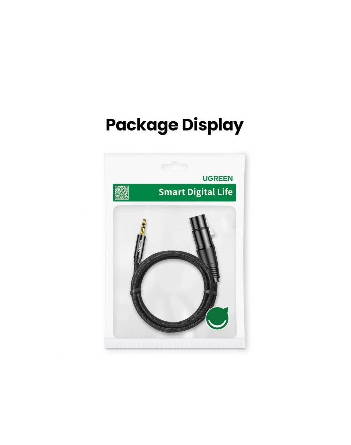 UGREEN AV182 Kabel XLR żeński do jack 3.5 męski - 2m (czarny) główny