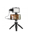 Puluz Zestaw do nagrywania live statyw + lampa LED + mikrofon + klamra na telefon PKT3132B - nr 1