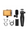 Puluz Zestaw do nagrywania live statyw + lampa LED + mikrofon + klamra na telefon PKT3132B - nr 2