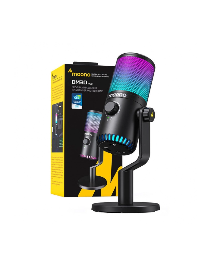 Mikrofon Gamingowy Maono DM30RGB (czarny) główny
