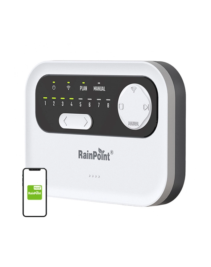 Rainpoint Sterownik Zraszaczy 8-Strefowy Wifi główny