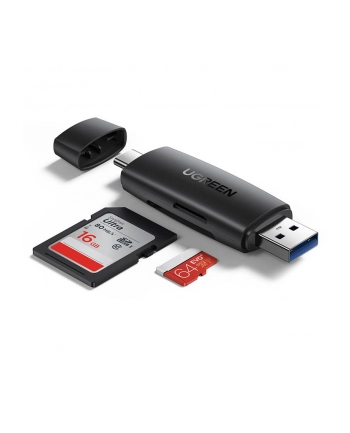 Ugreen Adapter USB + USB-C CM304 czytnik kart SD + microSD (czarny) (50541) nr 2