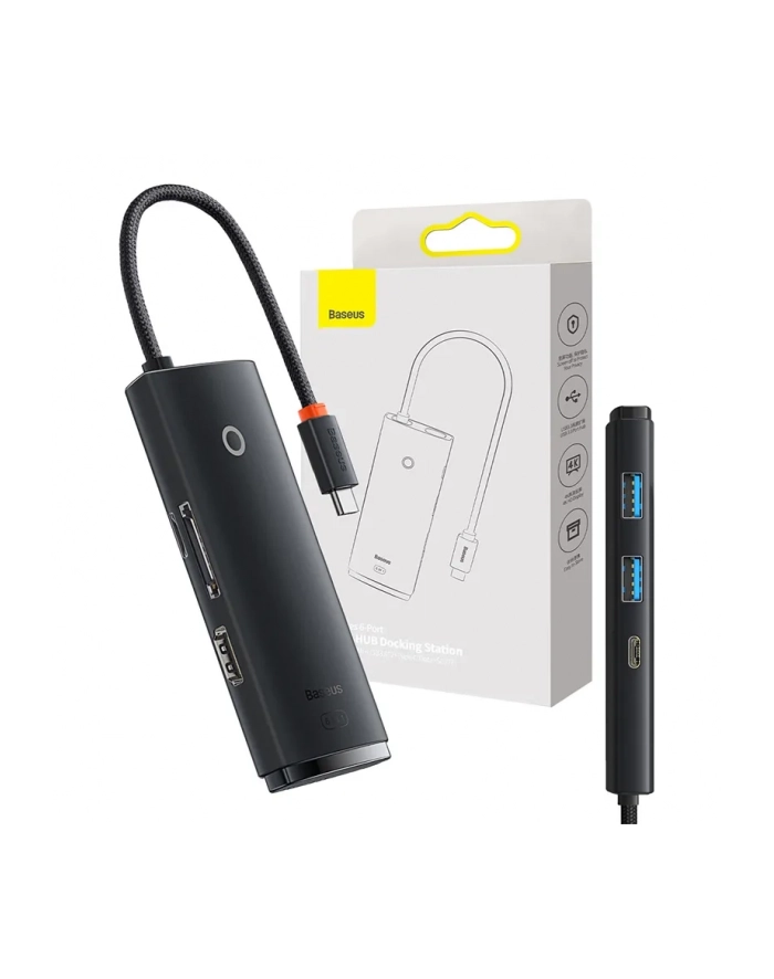 BASEUS HUB 6w1 USB-C 2x USB-A HDMI SD/TF główny