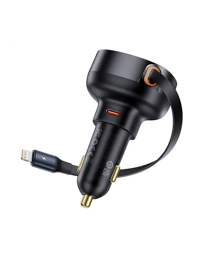 Baseus Ładowarka Samochodowa Enjoyment Pro Usb C Żeńskie Lightning Męski 60W główny
