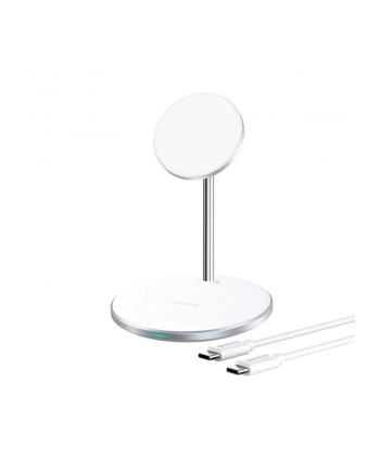 Choetech Ładowarka Bezprzewodowa Qi 15W Do Iphone I Airpods Uchwyt Magnetyczny Kompatybilny Z Magsafe Srebrny (T581-F)