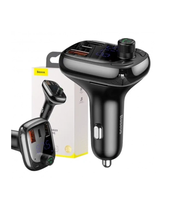 Baseus Transmiter Bluetooth Ładowarka Do Samochodu S 13 Overseas Edition Czarny nr 1