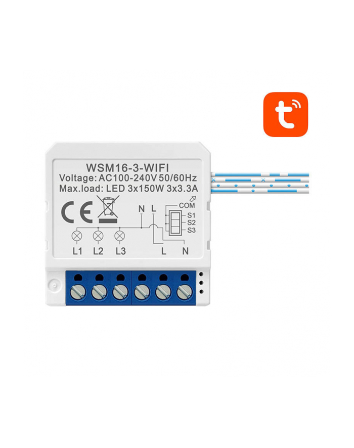 Avatto Inteligentny Przełącznik Dopuszkowy Wi-Fi WSM16-W3 Tuya główny