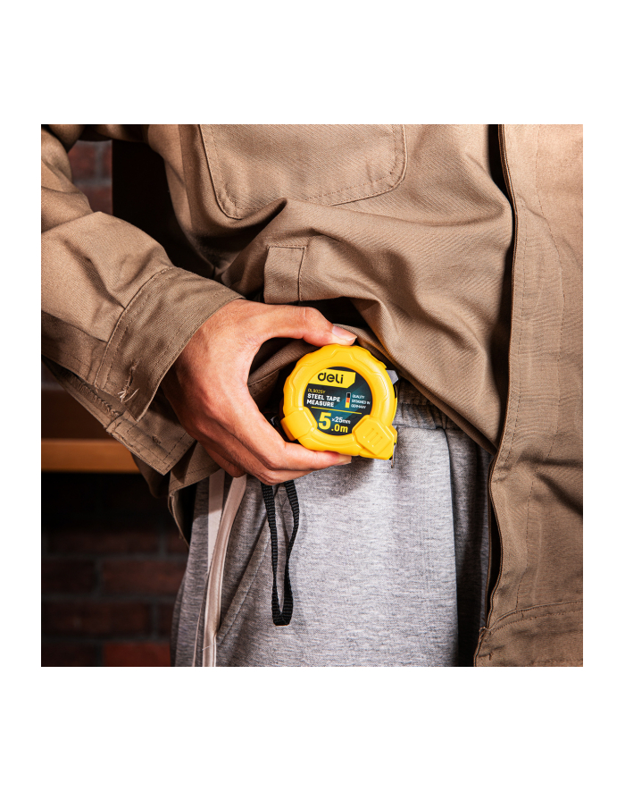 Deli Tools Miara Zwijana Edl9025Y 5M/25mm Żółta główny