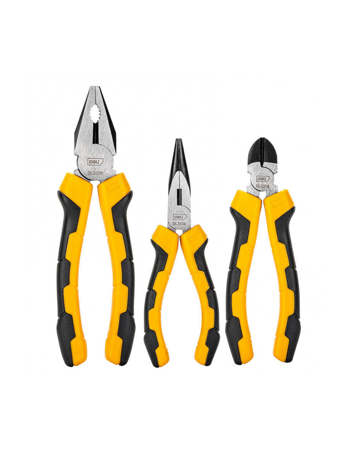 Deli Tools Zestaw Szczypiec Uniwersalnych Edl2008-3, 3 Elementy 35270 główny