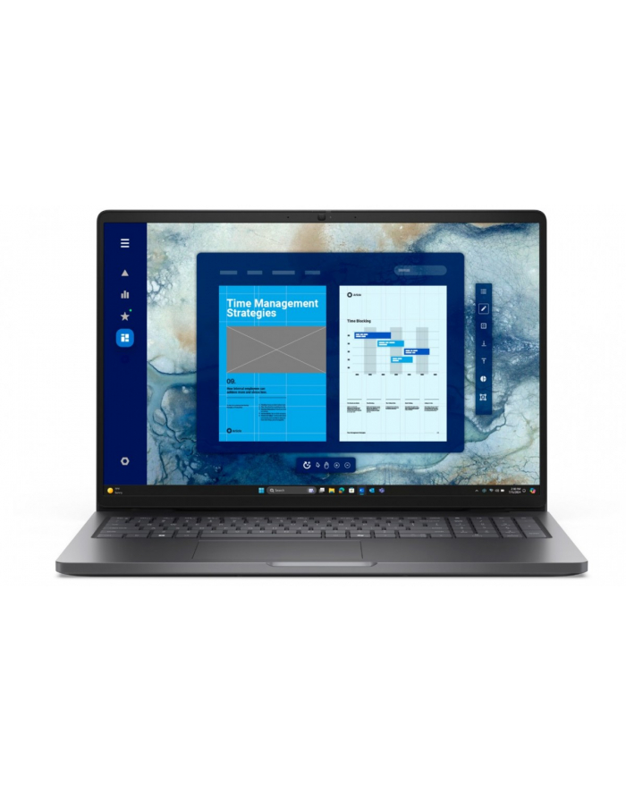 Laptop Dell Pro 16 PC16250 W11P C7 150U/16GB/512GB/FgrPr/FHD IR Cam'Mic/WLAN+BT/16.0 FHD+/BcklKb/3C/YPS3 Magnetite color, textured finish główny