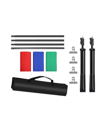 Puluz Zestaw/Statyw do mocowania tła fotograficznego 2x3m + tła fotograficzne 3 szt PKT5205 nr 2