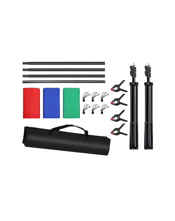 Puluz Zestaw/Statyw do mocowania tła fotograficznego 2x3m + tła fotograficzne 3 szt PKT5205 główny