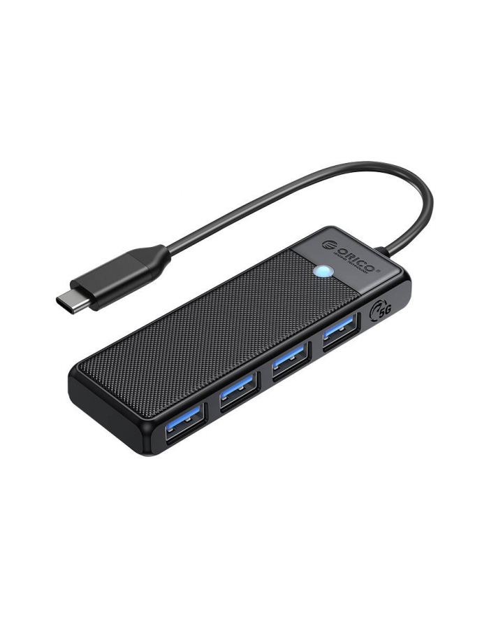 Orico Hub USB-C 4 porty USB-A 3.0 5Gbps czarny (PAPW4AC3015BKEP) główny