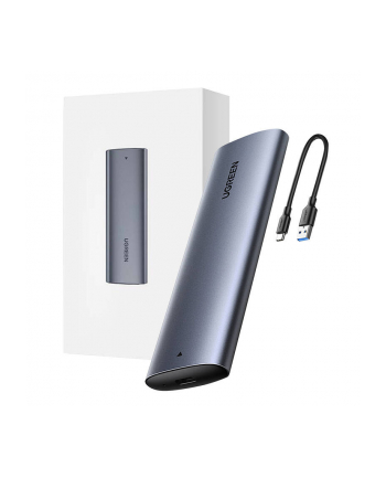 Kieszeń na dysk obudowa dysku twardego Sata + kabel USB Typ C Ugreen CM400 (Szara) nr 1