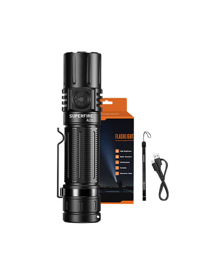 Superfire Latarka Taktyczna Wojskowa Akmulatorowa Wodoodporna Ip44 Usb-C główny