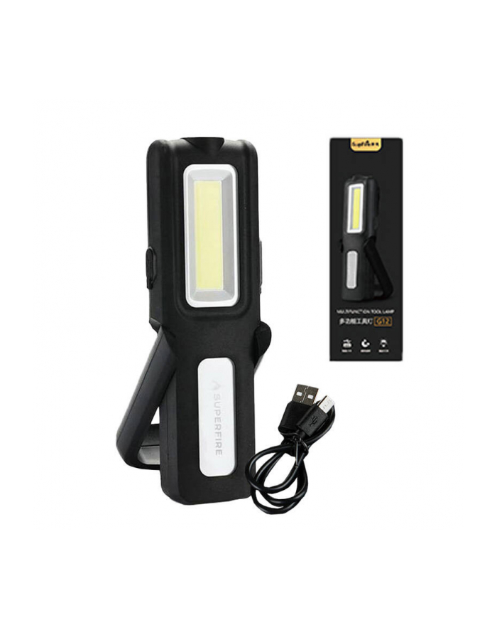 Superfire Latarka G12, USB, PowerBank, 566lm, 100m, warsztatowa główny