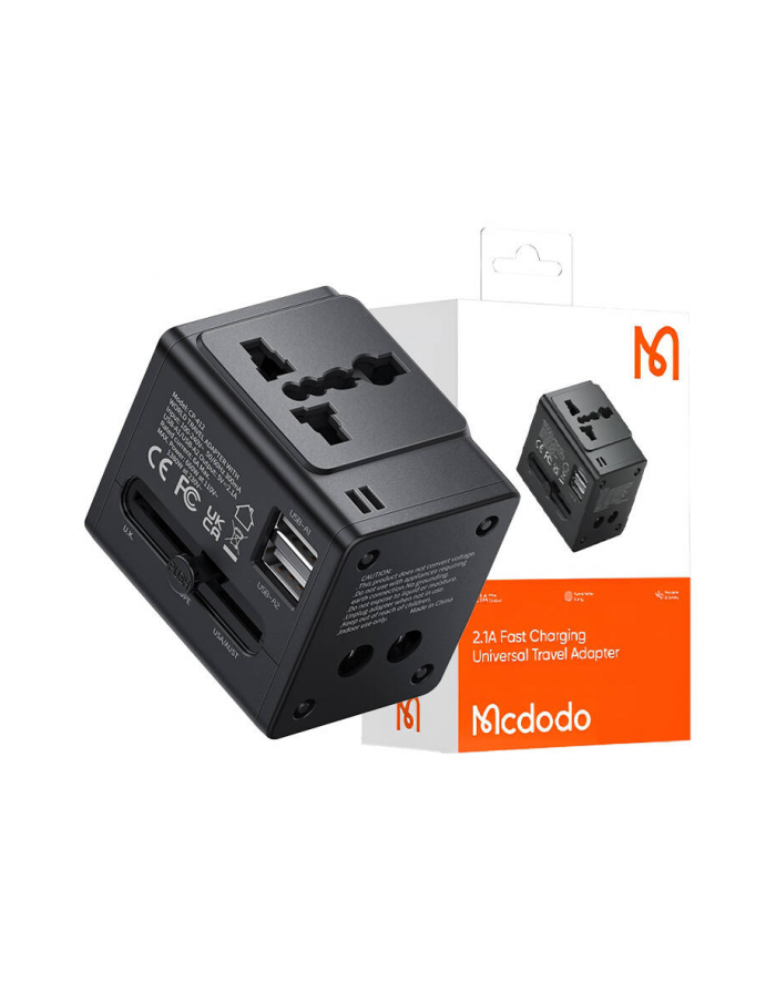 Mcdodo Ładowarka Sieciowa Podróżna Cp-4120 Usb-A Adapter Au/Uk/Us/Cn/Eu 2.1 główny