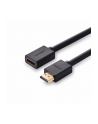 Ugreen Kabel HDMI męski do HDMI żeński HD107 FullHD 3D 0.5m czarny (10140) - nr 1
