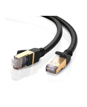 UGREEN OKRĄGŁY KABEL SIECIOWY  NW107 ETHERNET RJ45, CAT.7, STP, 1M (CZARNY)  (UGR432BLK)