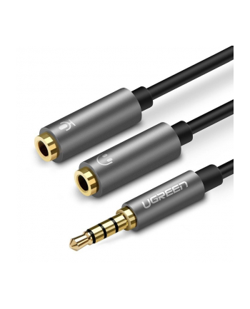 Rozdzielacz audio AUX UGREEN kabel mini jack 3,5 mm (męski) do słuchawki + mikrofon (żeńskie), 20cm