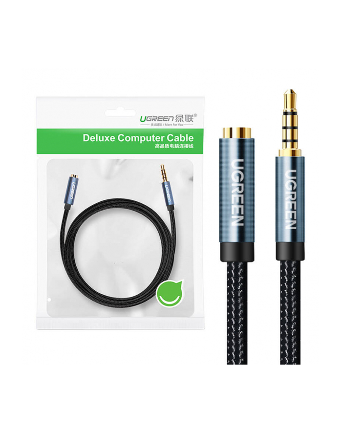UGREEN PRZEDŁUŻACZ AUDIO AUX JACK 3,5 MM  AV118, 1M (NIEBIESKI) główny
