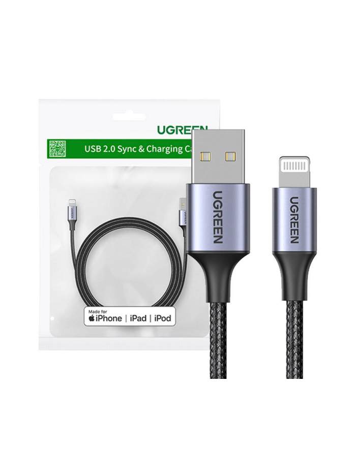 Ugreen Kabel Lightning Do Usb 2.4A Us199, 1M główny