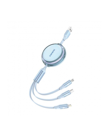 Foneng Kabel 3W1 1 1M Do Telefonów Android Iphone Usb C Micro