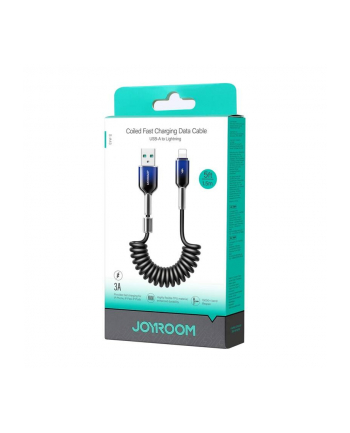 Joyroom Kabel Spiralny S A43 3A Usb A Lightning 1 5M Czarny Do Iphone