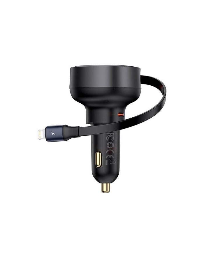 Baseus Ładowarka Samochodowa Enjoyment Pro Usb C Żeńskie Lightning Męski 60W główny