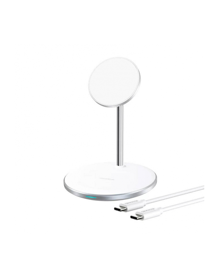 Choetech Ładowarka Bezprzewodowa Qi 15W Do Iphone I Airpods Uchwyt Magnetyczny Kompatybilny Z Magsafe Srebrny (T581-F) główny