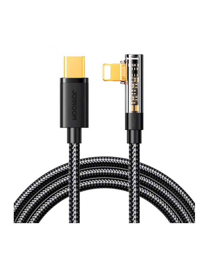 Joyroom Kabel USB kabel Lightning kątowy - USB C do szybkiego ładowania i transferu danych 20W 1,2 m czarny (S-CL020A6) główny