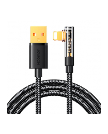 Joyroom Kabel USB kabel Lightning kątowy - USB do szybkiego ładowania i transferu danych 2.4A 1,2 m czarny (S-UL012A6) nr 1