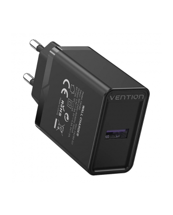Vention Usb-A Zasilacz Kostka Qc 3.0 22.5W Czarna nr 1